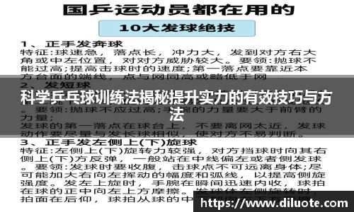 科学乒乓球训练法揭秘提升实力的有效技巧与方法